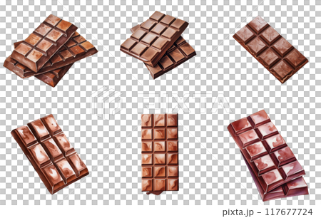 Chocolate Bar Png Illustration Set 117677724