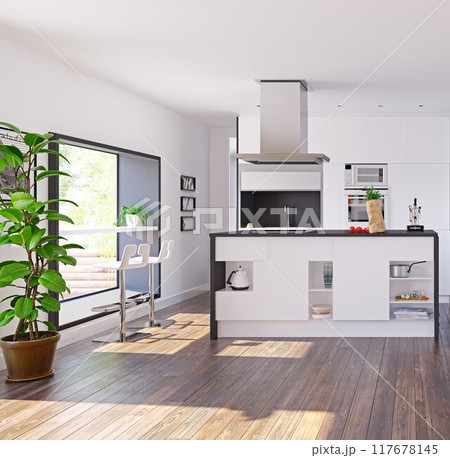 modern home kitchen modern home kitchen 117678145