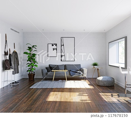 modern  living interior design. 117678150