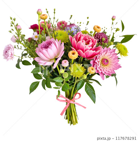 美しい花束。PNG。 117678291