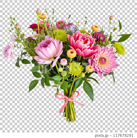 美しい花束。PNG。 117678291