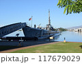 ハワイのパールハーバーに展示されている第二次大戦時の米潜水艦 117679029