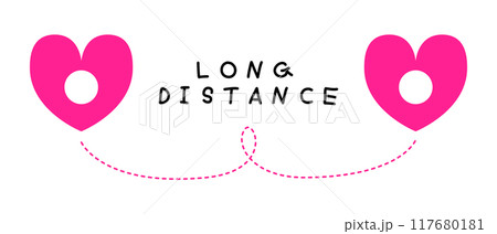 Love long distance sign and symbol for coupleのイラスト素材 [117680181] - PIXTA