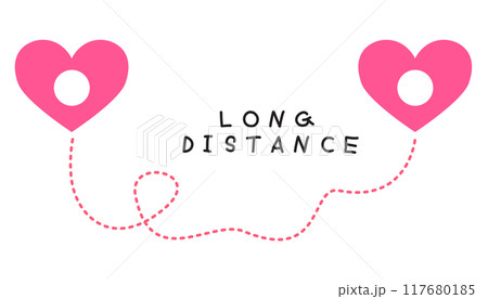 Love long distance sign and symbol for coupleのイラスト素材 [117680185] - PIXTA