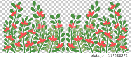 red flowers border 117680271