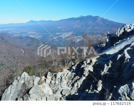 初冬の日向山・雁ヶ原から望む八ヶ岳 初冬の日向山・雁ヶ原から望む八ヶ岳 117682519