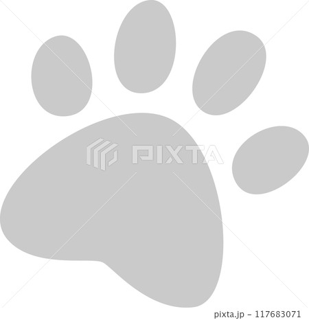 犬の足跡 グレー 犬の足跡 グレー 117683071