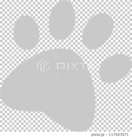 犬の足跡 グレー 犬の足跡 グレー 117683071