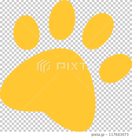 Orange dog footprints 117683073