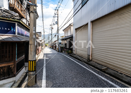 【重要伝統的建造物群保存地区】富田林 寺内町東の端の通りの風景 大阪府富田林市 【重要伝統的建造物群保存地区】富田林 寺内町東の端の通りの風景 大阪府富田林市 117683261