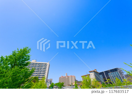【大阪府】4月・桃山台駅前の都市風景 117683517