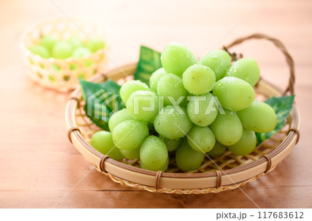 大粒のシャインマスカット 117683612