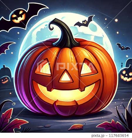 ハロウィン　かぼちゃ 117683654