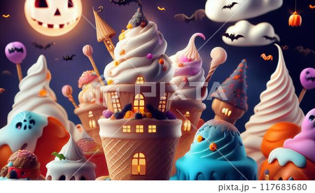 ハロウィンの世界がアイスクリームになりました ハロウィンの世界がアイスクリームになりました 117683680