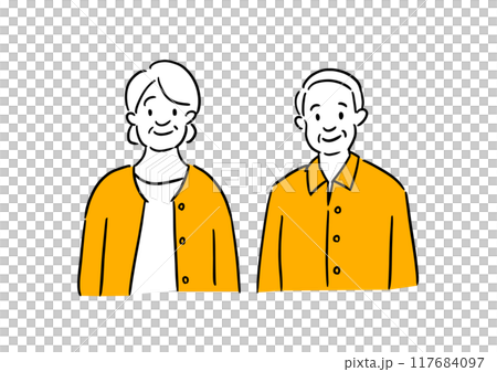 Senior couple vector material Senior couple vector material 117684097