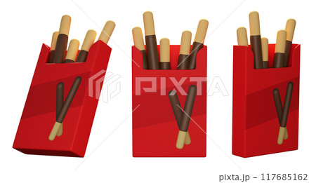 package box in pepero 3D graphic 117685162