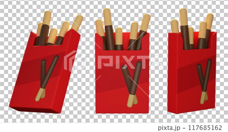 package box in pepero 3D graphic 117685162