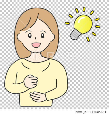 Illustration of a convincing woman Illustration of a convincing woman 117685691