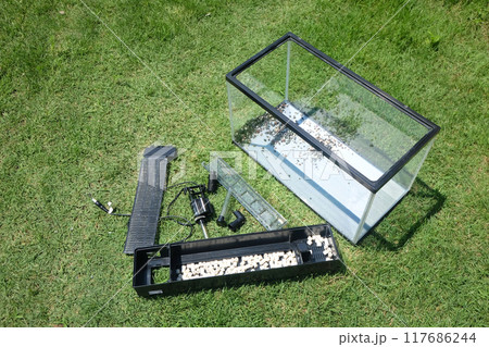 水槽の掃除(上部フィルター)01 水槽の掃除(上部フィルター)01 117686244