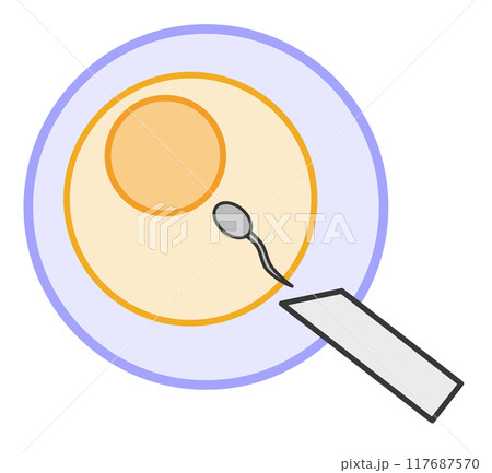 不妊治療で人工授精で精子を注入するイラスト 不妊治療で人工授精で精子を注入するイラスト 117687570