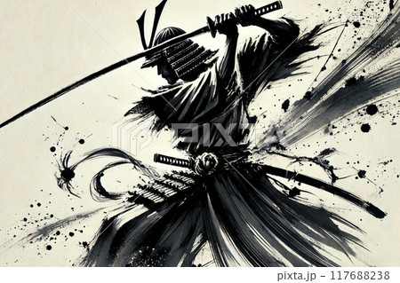 武士道日本のサムライ剣の道戦う男性 117688238