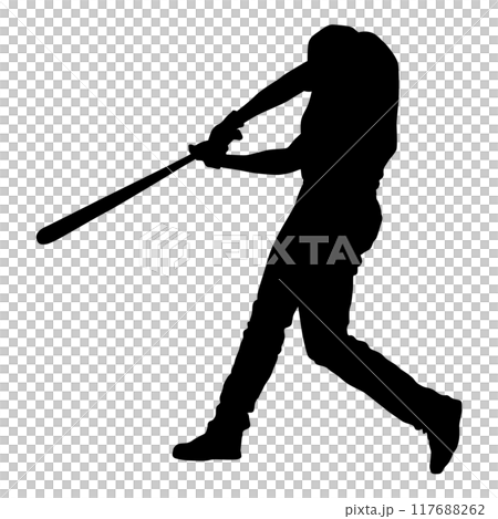 Baseball silhouette 117688262