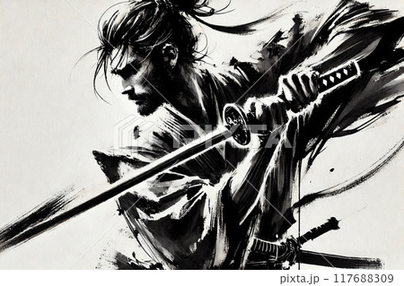 刀を持つ最強の日本人の武士 117688309