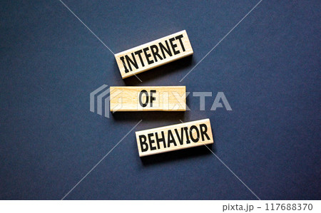 Internet of behavior symbol. Concept words Internet of behavior on wooden block on a beautiful black table black background. Business Internet of behavior concept. Copy space. Internet of behavior symbol. Concept words Internet of behavior on wooden block on a beautiful black table black background. Business Internet of behavior concept. Copy space. 117688370