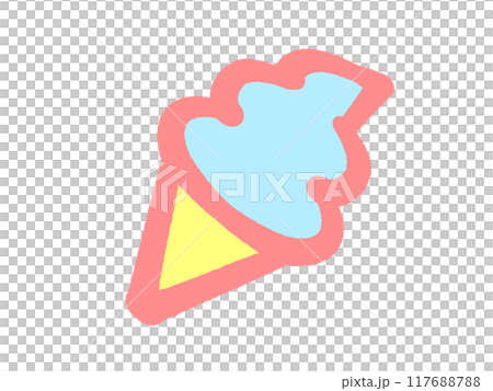 Doodle style soft serve ice cream illustration material Doodle style soft serve ice cream illustration material 117688788