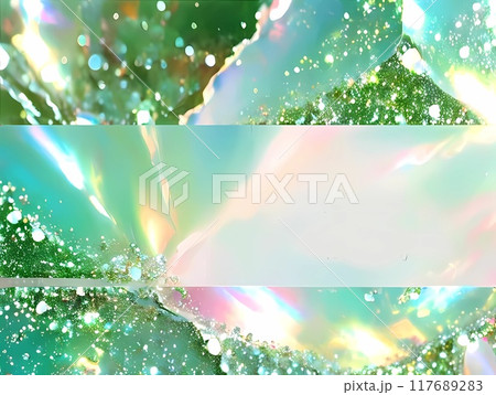 初夏の概念キラキラ緑螺鈿と若草色グラデーション背景壁紙	 117689283