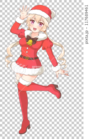 Moe anime style character portrait: Girl in Santa costume Moe anime style character portrait: Girl in Santa costume 117689461