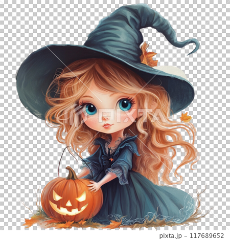 服裝萬聖節的女孩 117689652