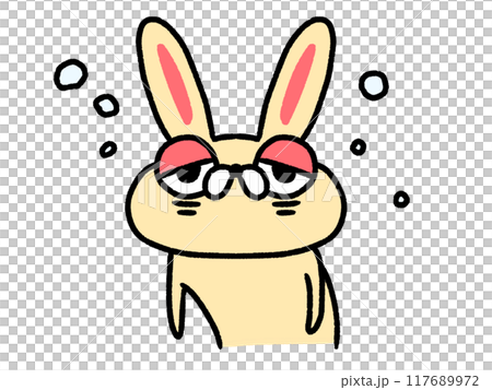 Sleepy rabbit 117689972