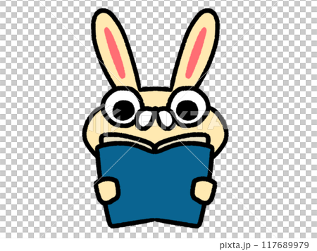 読書するうさぎ 読書するうさぎ 117689979