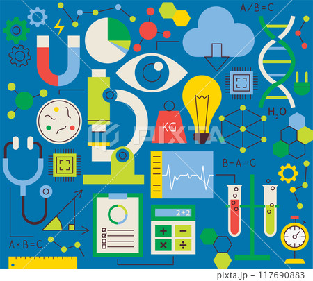Physics Science Flat Line 117690883