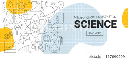 Science Physics Line Web Banner Science Physics Line Web Banner 117690909
