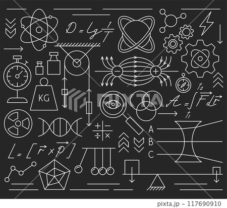 Line Science Physics Concept 117690910