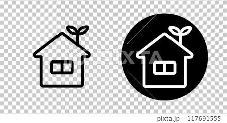 エコなハウスのアイコン素材 117691555