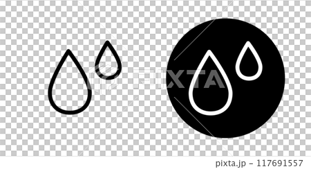 Eco water icon material 117691557