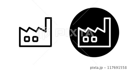 エコな工場のアイコン素材 117691558