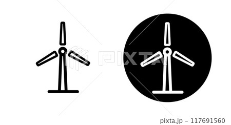 エコな風力発電のアイコン素材 117691560