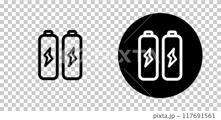 エコな電池のアイコン素材 117691561