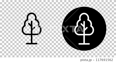 Eco tree icon material Eco tree icon material 117691562