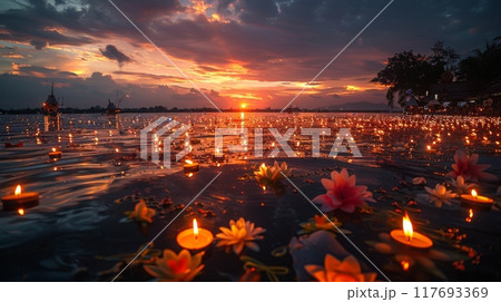 Loy Krathong Festival in Thailand 117693369