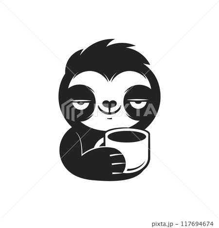 Twitch emote cute sloth vector icon. Funny baby sloth animal series stock illustration. Slow life of fluffy sloth Twitch emote cute sloth vector icon. Funny baby sloth animal series stock illustration. Slow life of fluffy sloth 117694674