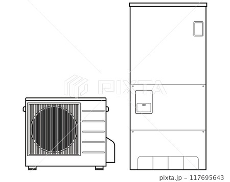 エコキュートのベクターイラスト 117695643