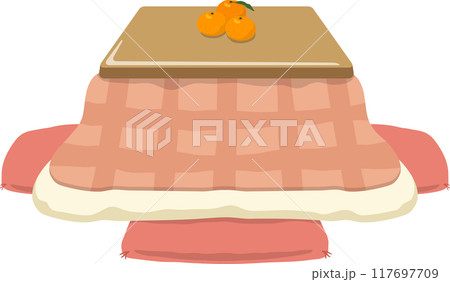 座布団付きこたつ ピンク系 座布団付きこたつ ピンク系 117697709