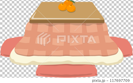 座布団付きこたつ ピンク系 座布団付きこたつ ピンク系 117697709