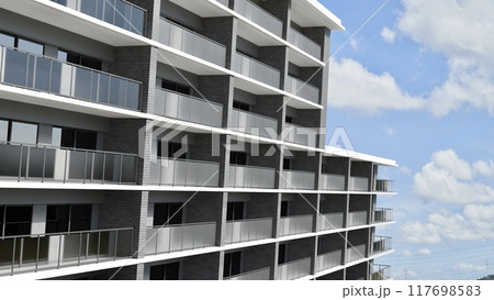 モダンなマンションの側面 モダンなマンションの側面 117698583