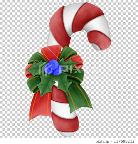 christmas candy cane and ribbon christmas candy cane and ribbon 117699212